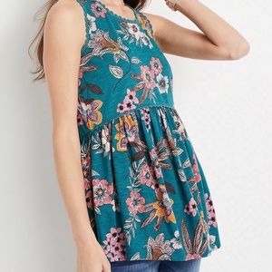 Sleeveless Teal Blouse